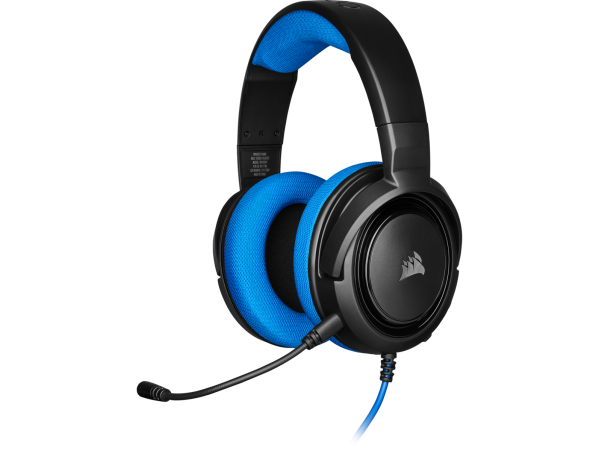 Corsair HS35 Blue Stereo Gaming Headset Microphone Wired 3.5mm PC Xbox One PS4